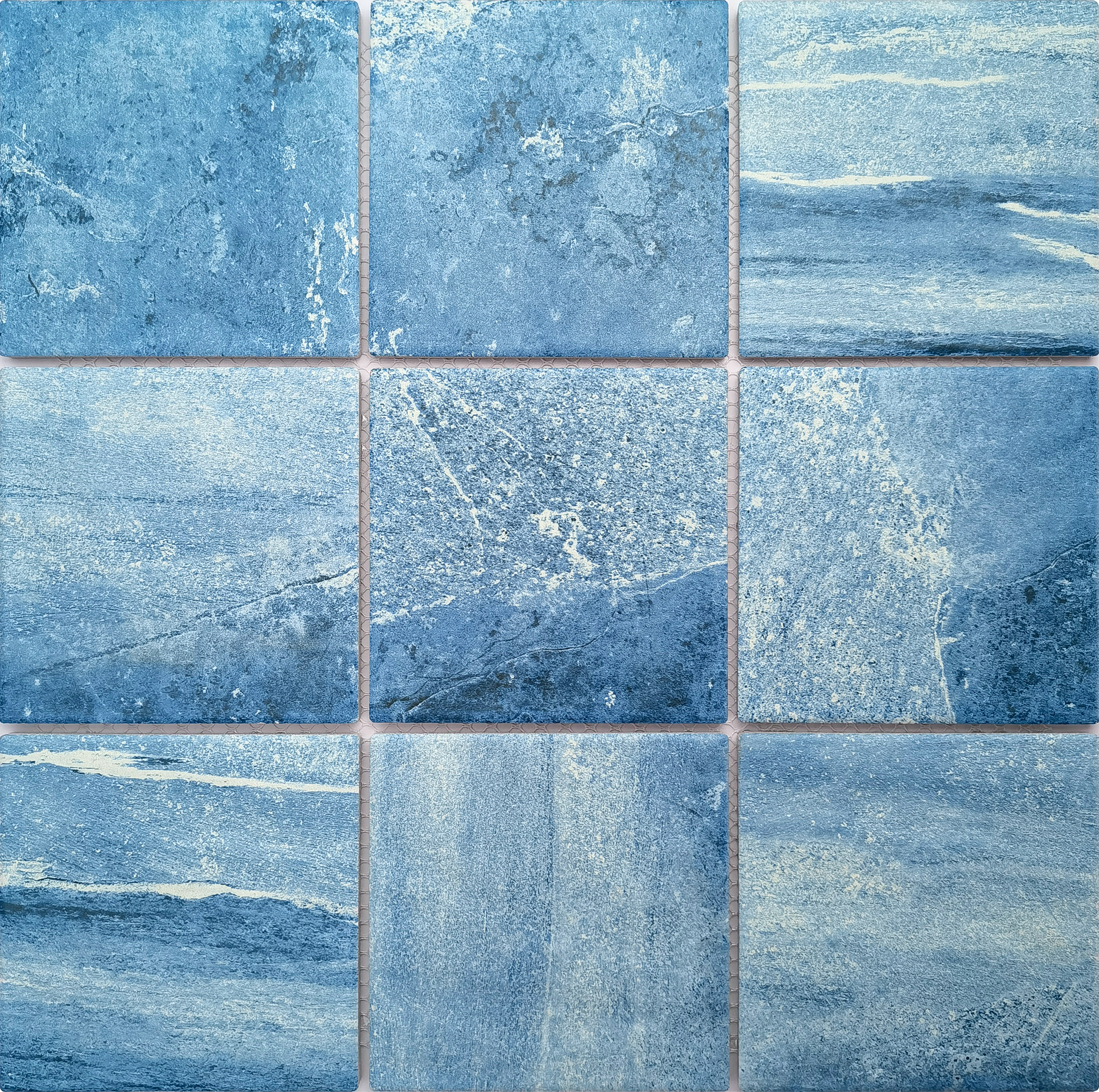 97 Vintage Rusty Stone Mosaic Ceramic