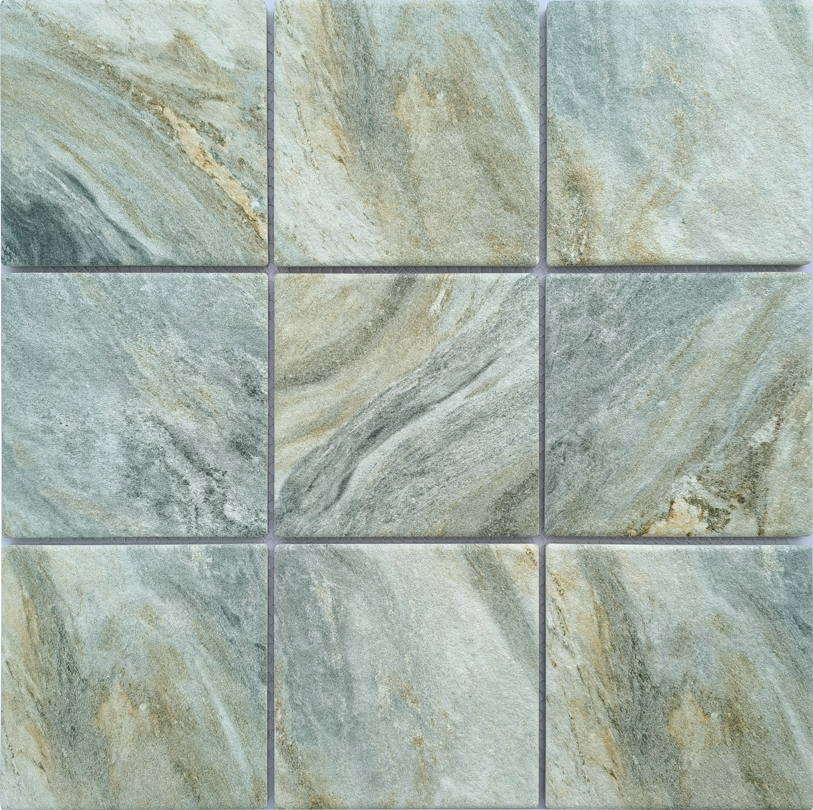 97 Vintage Rusty Stone Mosaic Ceramic