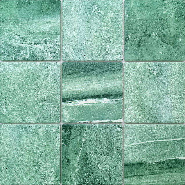 97 Vintage Rusty Stone Mosaic Ceramic